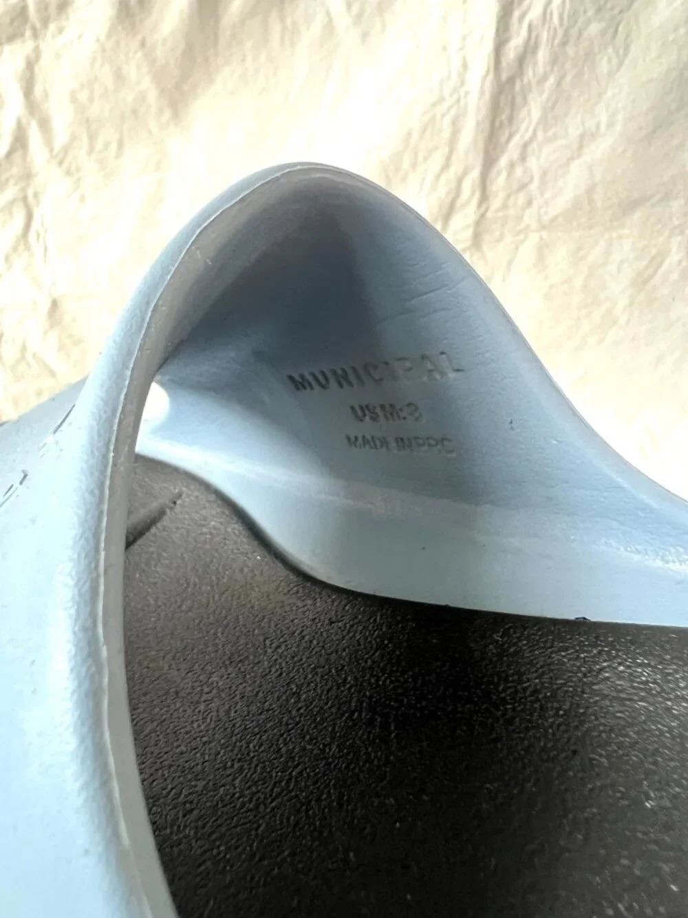 Municipal slide sandals Podium light blue mens 8 m float foam comfortable